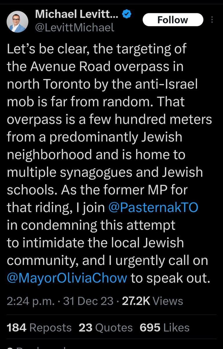 Joyhenderson78's tweet photo. Can someone remind @YaaraSaks and @LevittMichael who's land they are on and they don't get to unilaterally decide where people protest because they are uncomfortable being reminded of a genocide.
These overpass protests take place all across Toronto. https://t.co/EYempsAz1j