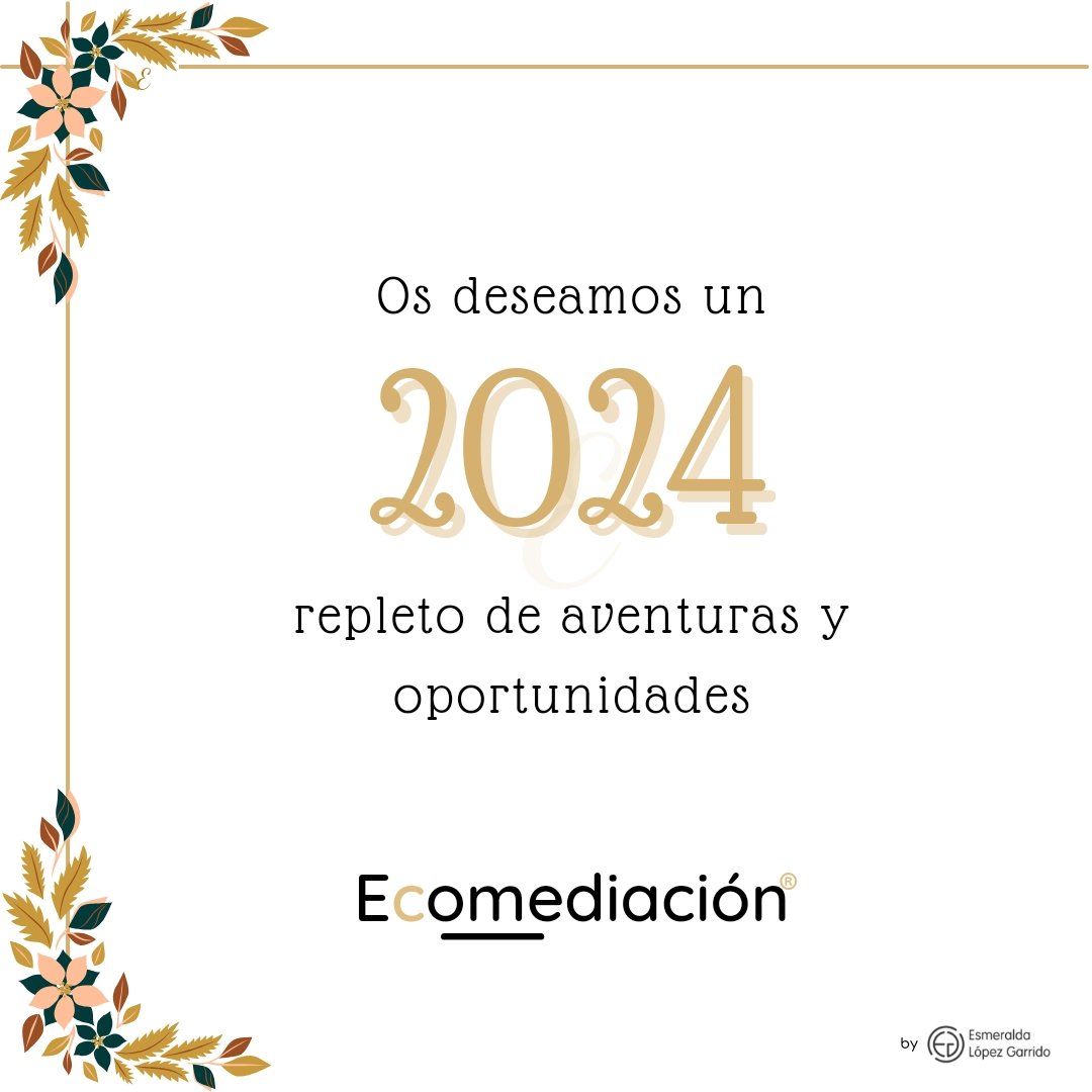 Brindemos por lo conseguido, por lo superado, por los acuerdos y por el aprendizaje.

Brindemos por las aventuras venideras y por las oportunidades. 

Brindemos por las buenas decisiones.

#FELIZ2024! 🌟

(Inspirado en el IG de <a href="/E_Lopez_Garrido/">Esmeralda López Garrido</a> , Dirª de Ecomediación)