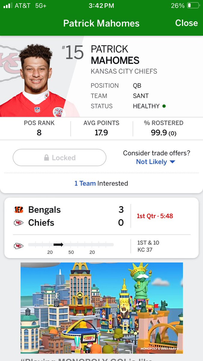 bensonmsantos's tweet photo. @PatrickMahomes  ,,, stiLL drafting I first round next season!!! Like @Jumpman23  evolution is a must we know this 15 guy at QB round here ,,, listen Andy open it all the way up u have prime McNabb &amp; Favre again !!!! https://t.co/I5YdmLTOzH