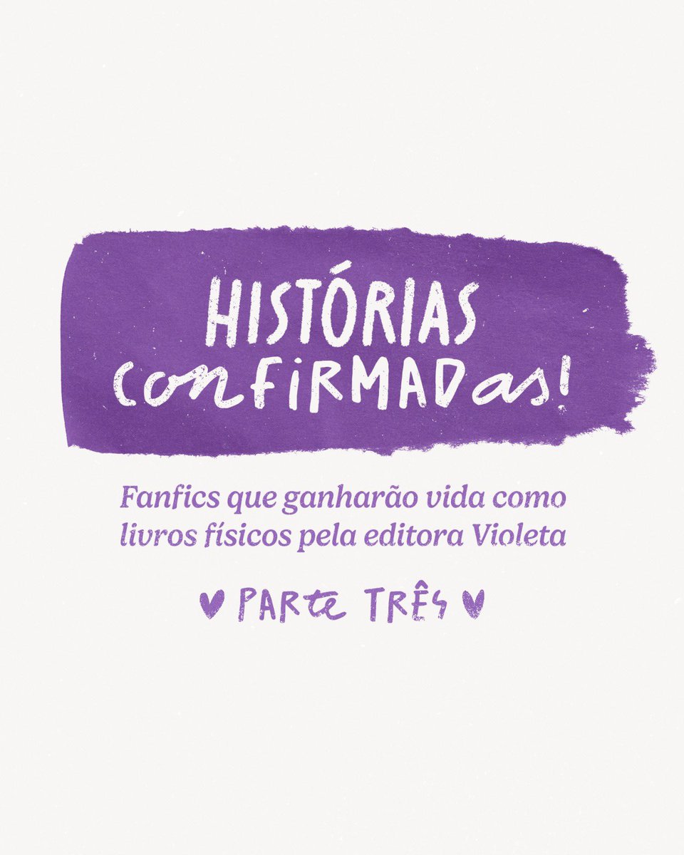 EditoraVioleta's tweet photo. Confira mais histórias que se tornarão livros físicos pela editora Violeta! 📚✨ https://t.co/U5NBZjtZ9i