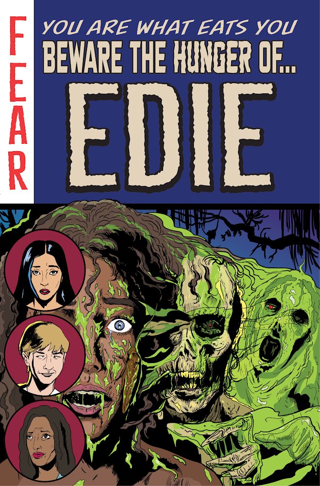 vintage_eight's tweet photo. Reminder! Edie Issues 1-3 are available for preorder right now! Issue 1 drops Jan 10th!  Horror fans don’t miss out on this modern look at the Blob! #Horrifying #monsters #HorrorArt #ComicArt #HorrorCommunity #HorrorFamily @ColorsofDarkPod @blood_moon_art @BDisgusting https://t.co/79fbj49rQ4