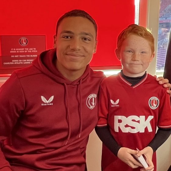 Deanoo78's tweet photo. @MilesLeaburn my son George is having his party at the Valley tomorrow. He’d love it if you stopped to say hello before or after the game. 

He’ll be at the front with the sign he’s made! https://t.co/nlRxgb64d6
