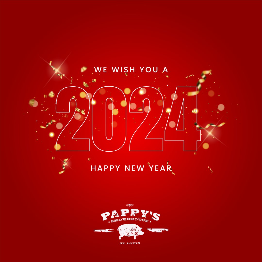 From our crew to you and yours, HAPPY 2024! 🎉

#happynewyear #pappyssmokehouse #stlouis #stl #stleats #eatstl #eatlocal #stlfoodie #foodie #food #bbq #bbqfoodie #bbqlover #porkribs #smokedmeats #stlfoodscene #stlouisgram #explorestlouis