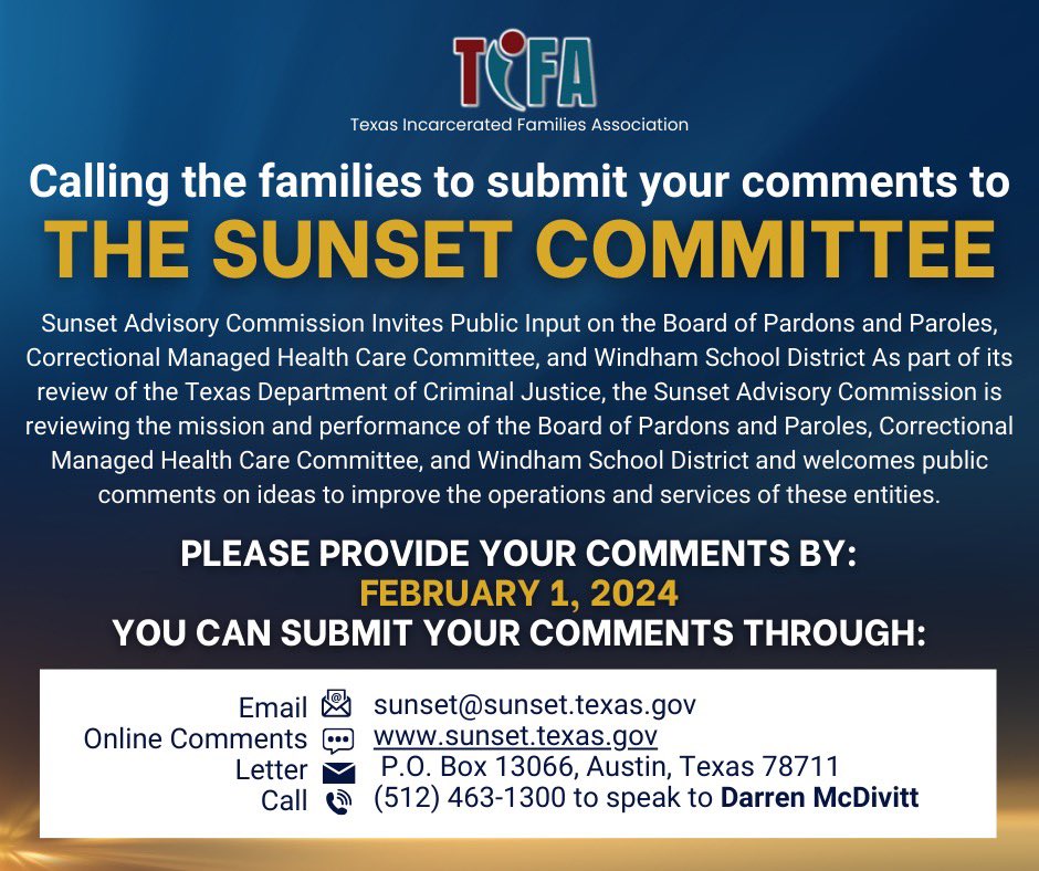 Texas Incarcerated Families Association (TIFA) (@texasifa) on Twitter photo 