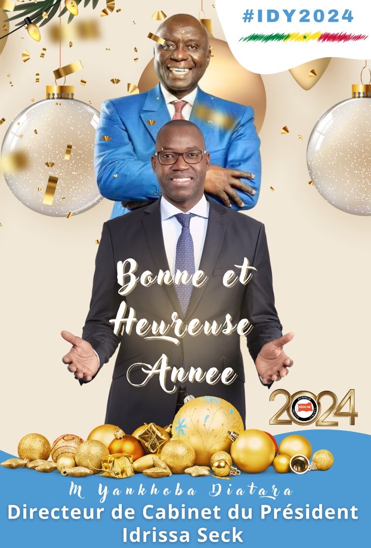 Bonne et heureuse année 2024 à toutes et à tous les Sénégalais. Qu’elle soit une année de paix, de santé, de bonheur et de prospérité. Deweneti.