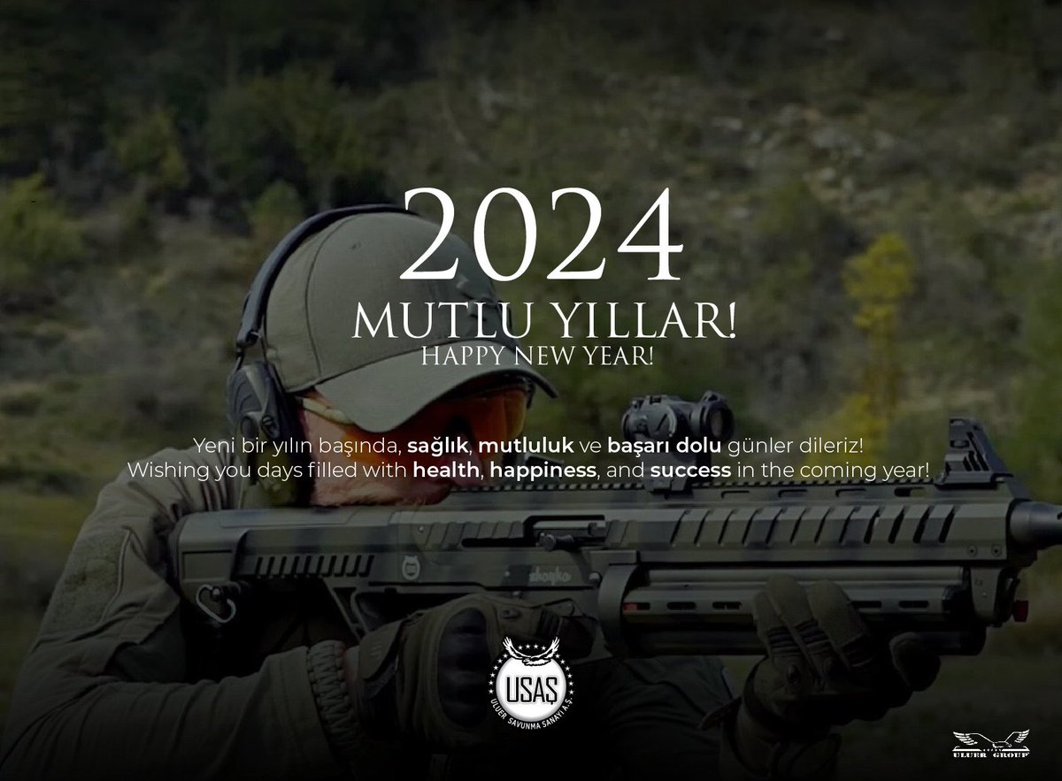 Yeni bir yılın başında, sağlık, mutluluk ve başarı dolu günler dileriz!

Wishing you days filled with health, happiness, and success in the coming year!

#HappyNewYear  

uluerdefense.com