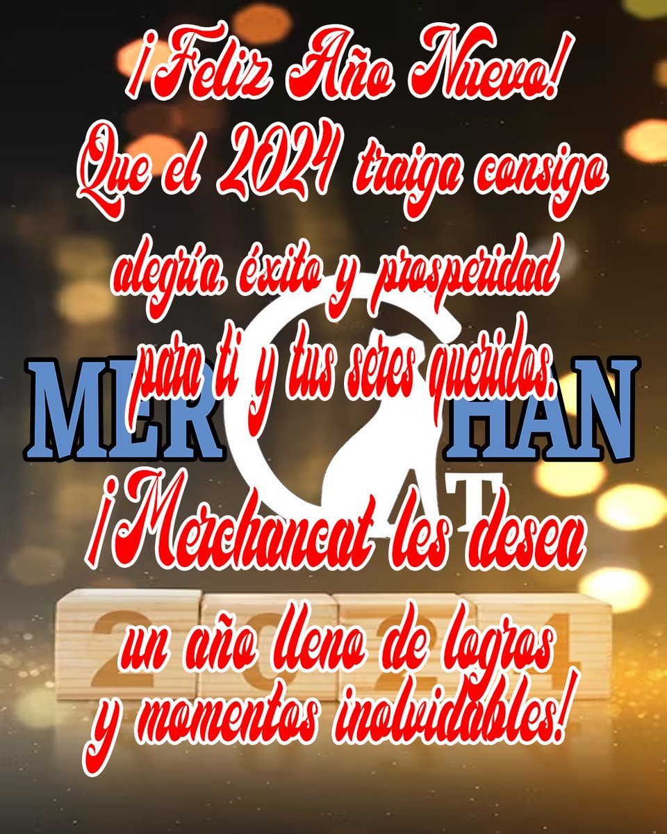 MerchanCat's tweet photo. Feliz año 2024 de parte del equipo de #merchancat #anonuevo2024 #FelizAnoNuevo https://t.co/fzbzGTax4y