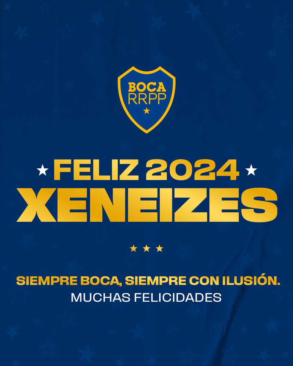 Feliz año para todos los xeneizes! 

#VamosBoca 💙💛💙