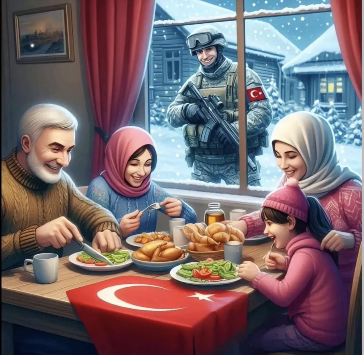 TrBirilerivar's tweet photo. "Şehitlerin ve onlarca sessiz kahramanların gölgesinde..." https://t.co/O3Xx8kk5Pj