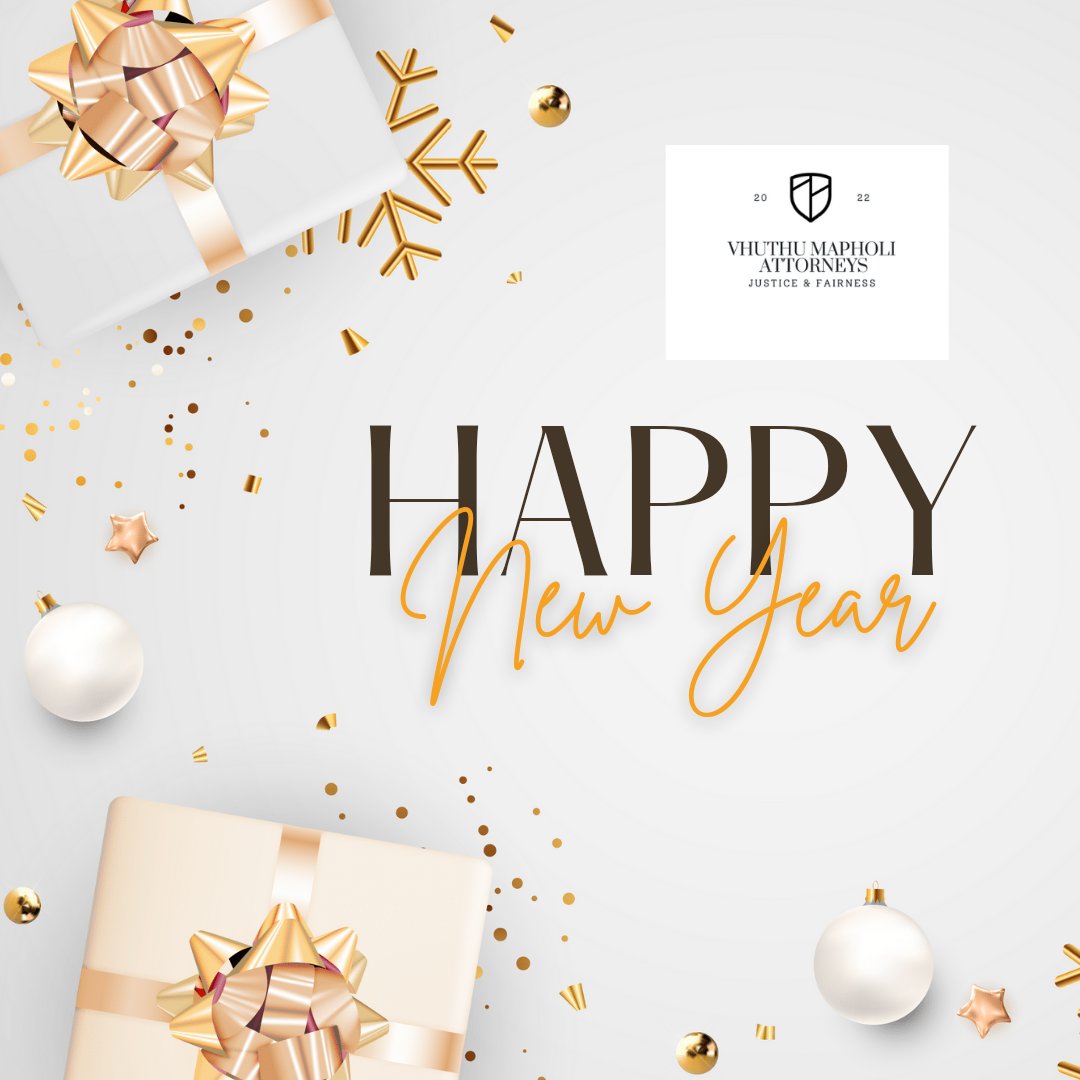VhuthuMapholi's tweet photo. A happy new year to all of you from all of us here at Vhuthu Mapholi Attorneys! May 2024 be your year of legal recourse and triumph!

🎉🎉🎉🎉 https://t.co/Vjg1p32rFS