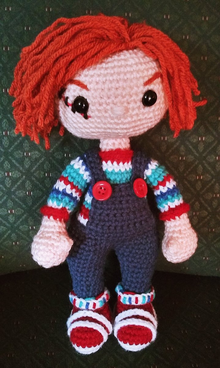 Chucky is on the move!

Travelinghooker.net
FB: Crochet & Cookie Dough
facebook.com/profile.php?id…

#crochet #crochetersofinstagram #crochetporn #crocheting  #crochetaddict #couchpotato #yarn #yarnporn #yarnaddict #yarnlove #yarnlover #handmade #amigurumi #chucky