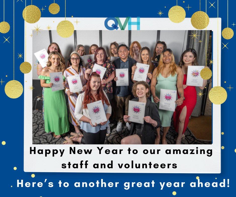 QVH wouldn't be the hospital it is without our amazing staff &amp; volunteers. So before 2023 draws to a close we want to say a HUGE thank you to each &amp; every member of #TeamQVH Here's to another year of going above &amp; beyond for our patients &amp; supporting each other. #HappyNewYear