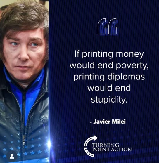 You there <a href="/Harvard/">Harvard University</a>?
<a href="/JMilei/">Javier Milei</a> is talking to you