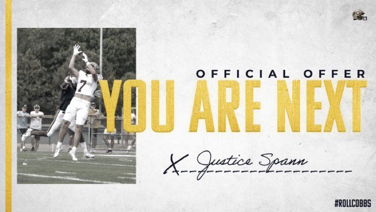 Justice Spann (@justicespann2) on Twitter photo After a great phone call with <a href="/KCBakk31/">Kyle Bakken</a>, I am thankful to have received an offer from <a href="/Cobber_Football/">Cobber Football</a>
<a href="/GarretsonRick/">Coach G</a> <a href="/TheBottrills/">Collin Bottrill</a> <a href="/MG_Underwood/">Coach Mike Underwood</a> <a href="/chandler_wolves/">Chandler High Football</a> After a great phone call with <a href="/KCBakk31/">Kyle Bakken</a>, I am thankful to have received an offer from <a href="/Cobber_Football/">Cobber Football</a>
<a href="/GarretsonRick/">Coach G</a> <a href="/TheBottrills/">Collin Bottrill</a> <a href="/MG_Underwood/">Coach Mike Underwood</a> <a href="/chandler_wolves/">Chandler High Football</a>