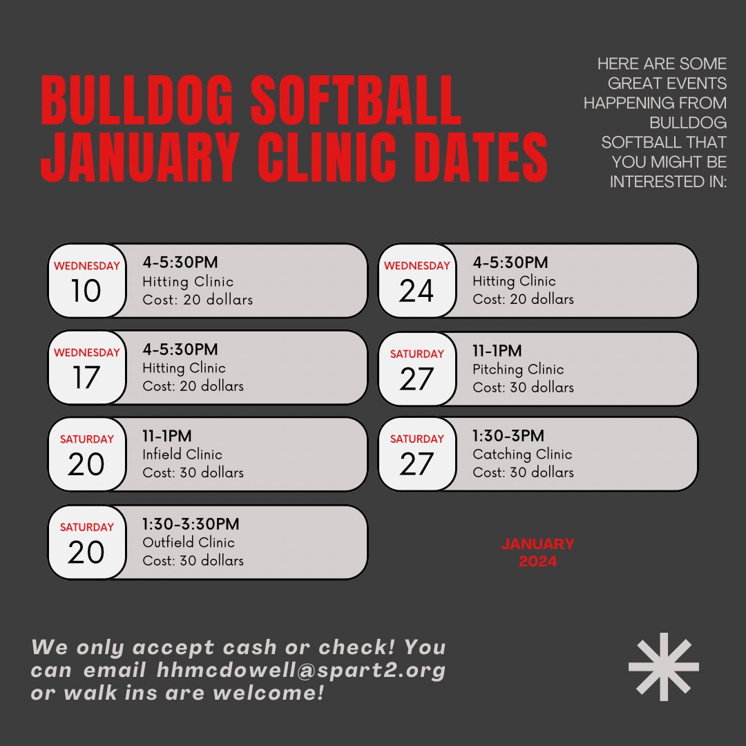 hannah_houge's tweet photo. Lady Bulldog Softball January Clinics &amp; February Camp Information 💥🥎 https://t.co/ZZ6Xw3IldB