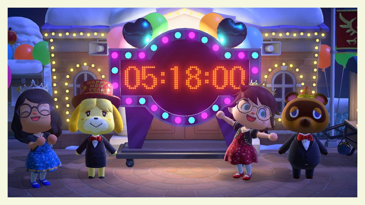 PrinceHyrule1's tweet photo. NYE! Goodbye last year! hello new year! #AnimalCrossing #ACNH #NintendoSwitch #ACNHWinterChallenge https://t.co/gpwzqwXsrU