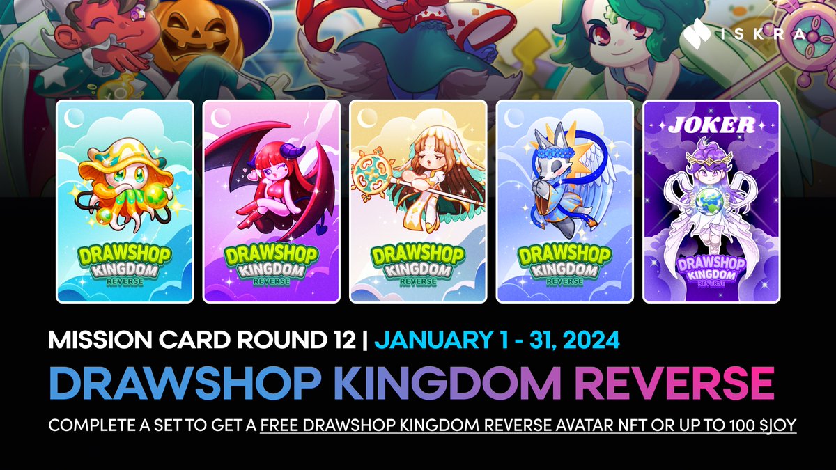 Iskra (@iskra_world) on Twitter photo ๐ฅ Mission Card Round 12 ๐ฅ
Our new Mission Cards set for January is by <a href="/DrawshopKingdom/">Drawshop Kingdom Reverse</a> and they are now available to collect from the Daily Lucky Spin! ๐ฅณ๐
Check it out now ๐๐ป bit.ly/IskraDLS
Collect them all for a chance to win a #FREE avatar #NFT from DKR or up to ๐ฅ Mission Card Round 12 ๐ฅ
Our new Mission Cards set for January is by <a href="/DrawshopKingdom/">Drawshop Kingdom Reverse</a> and they are now available to collect from the Daily Lucky Spin! ๐ฅณ๐
Check it out now ๐๐ป bit.ly/IskraDLS
Collect them all for a chance to win a #FREE avatar #NFT from DKR or up to
