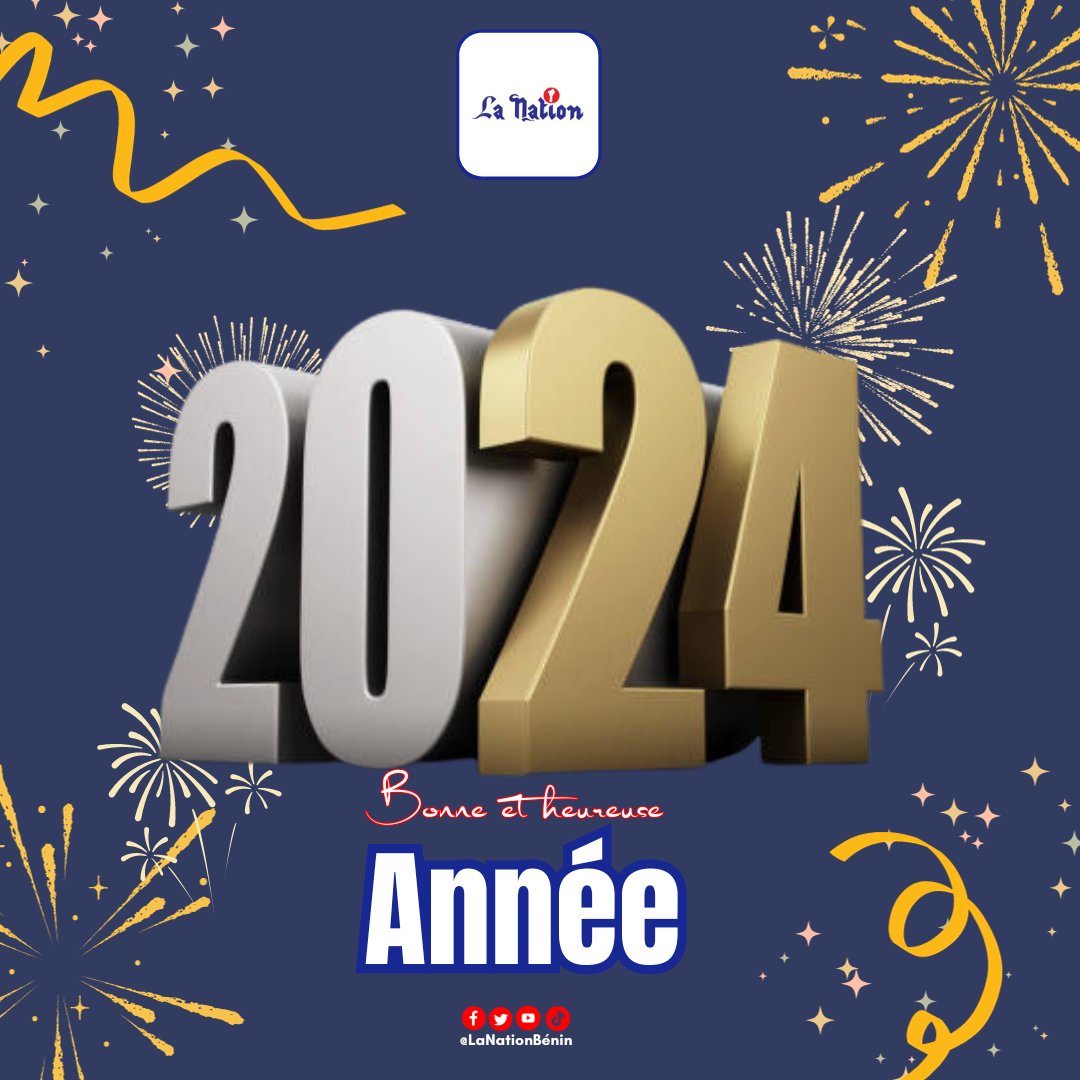 lanationbenin's tweet photo. Bonne et heureuse année à tous
Rejoignez la chaîne ''La Nation'' via le lien ci-dessous pour être informé des actualités et tendances émergentes https://t.co/yXV96pFLll
#LaNationBenin #bonneannee2024 #bonneannee #HEUREUSEANNEE #heureuseannee2024 https://t.co/YW3dvkQvQK