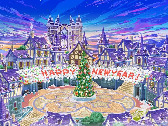 Background - New years (Kingdom Hearts Union Cross)