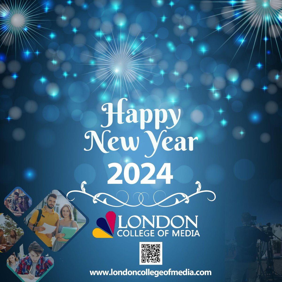 Wishing a Happy New Year 2024 to the world from London.
Wishing everyone a year ahead filled with mini miracles and major joys. 
#lcm_community #happynewyear24 #londoncollegeofmedia
