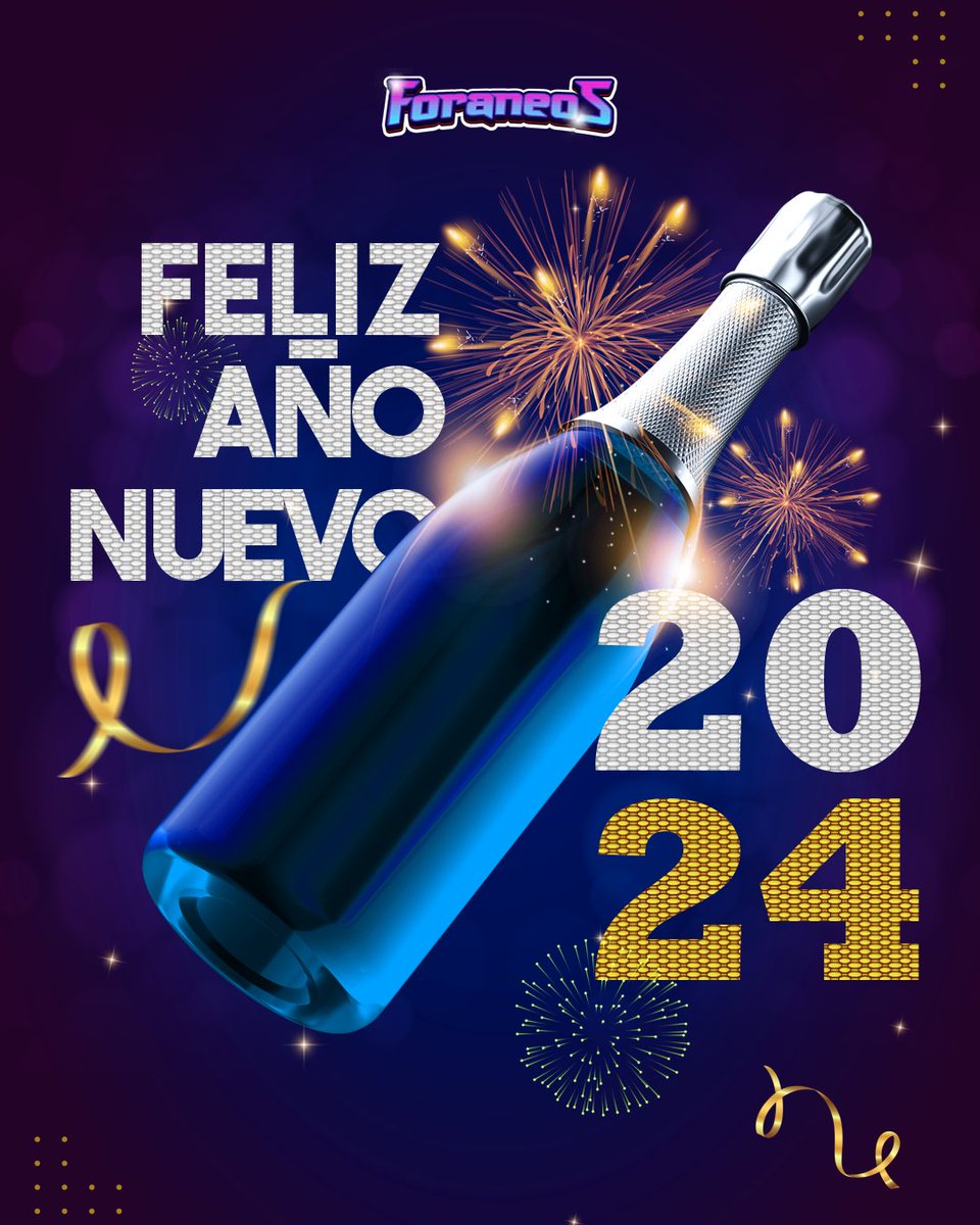 "¡Un nuevo año lleno de oportunidades y aventuras está por comenzar! 🎉🚀

 ¡Feliz Año Nuevo desde Foraneos! 🌟✨ 

#Foraneos2024 #FelizAñoNuevo #HappyNewYear #Gaming #Web3