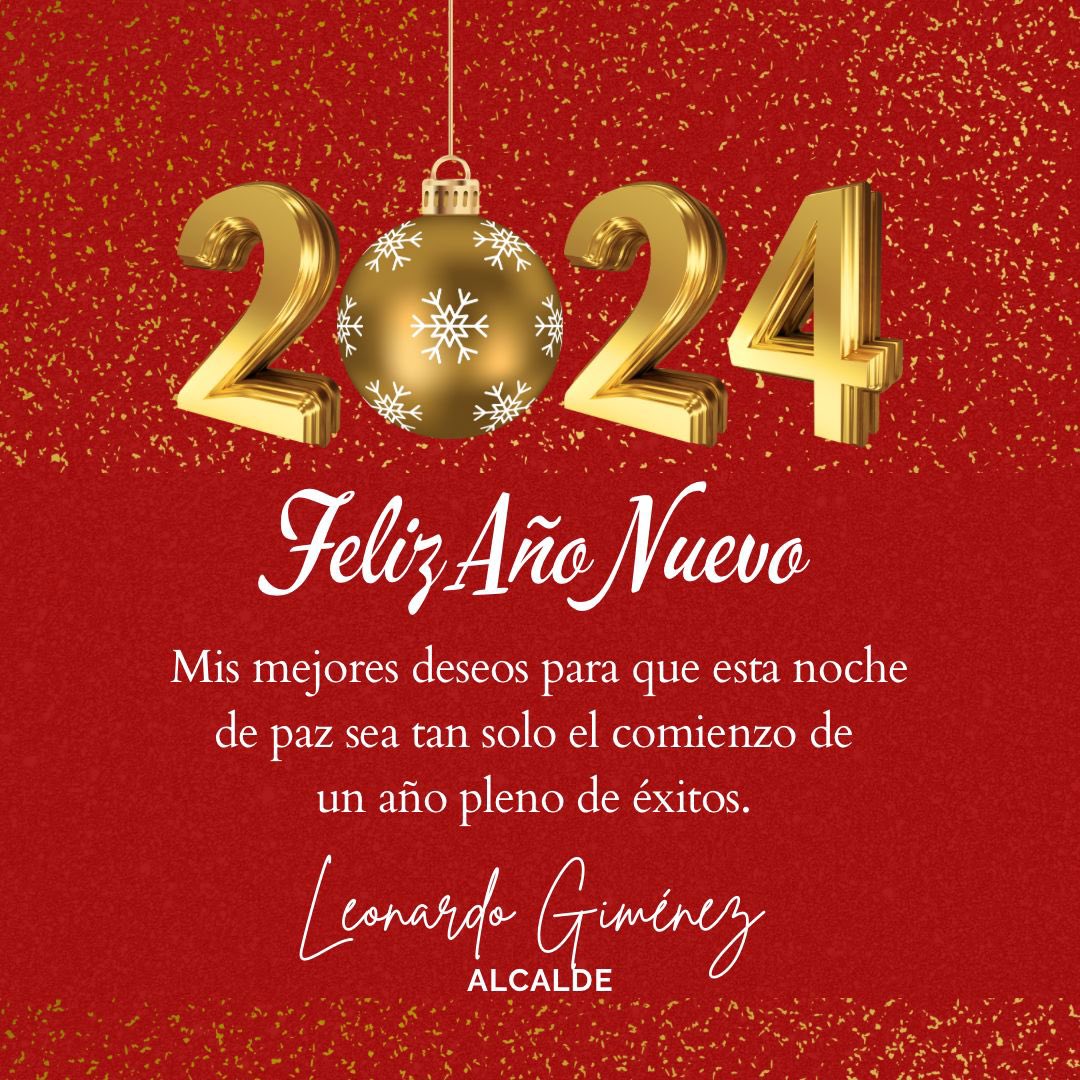 LeoGimenez24's tweet photo. Feliz 2024 para todos, que el próximo año nos encuentre trabajando juntos por un futuro mejor. https://t.co/0bC5zERtGq