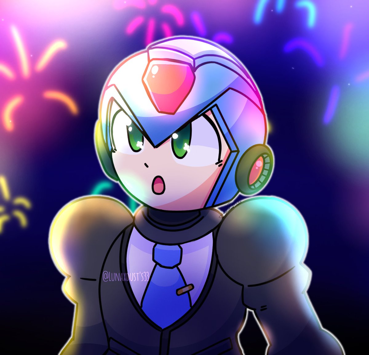 Lunaxdusts33's tweet image. "Wow. . . It's just beautiful" 🎆💙
-----
#Megaman #Rockman #MegamanX #RockmanX #MegaManXDive #RockmanXDiVE #HappyNewYear #ロックマン #ロックマンX #ロックマンXDiVE #Capcom