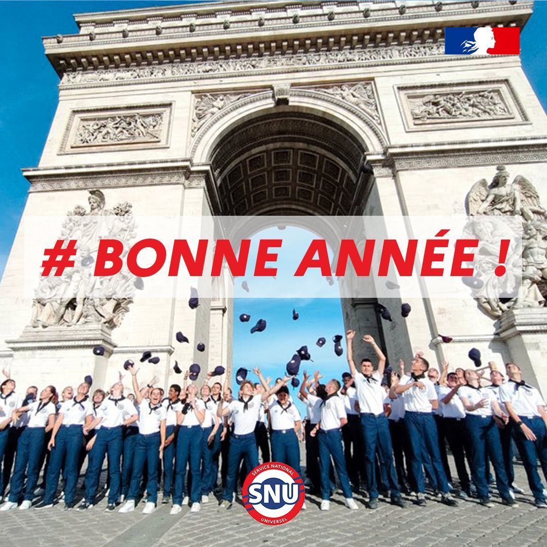 🎉 Nous vous souhaitons une très belle année 2024, pleine de réussite et d’engagement ! 🤗

#SNU #SNU2024