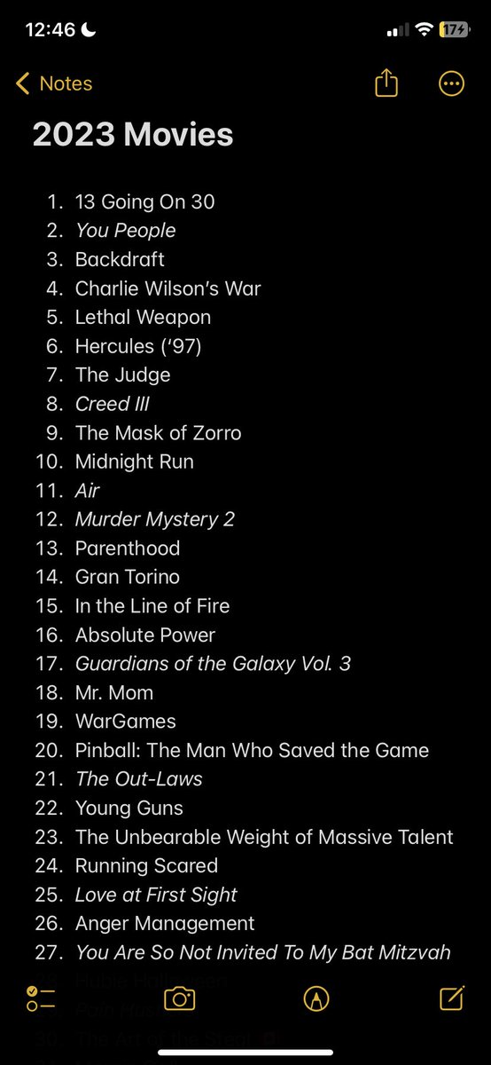 mkperry91's tweet photo. @teahugleafs and I each have a yearly goal of watching 50 movies that we’ve never seen before. 
In 2023, I watched 52 and my grand total since I started in 2019 is 320. 
The full 2023 list and end of year picks below: 🎥🍿 https://t.co/qz7sUK0N9F