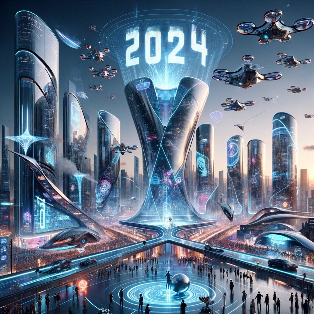 OGeezBrands's tweet photo. Ringing in the #NewYear like it's 3024: still waiting for flying cars, but at least #ChatGPT knows how to party! 🚀🎉 https://t.co/70AVUETrQx