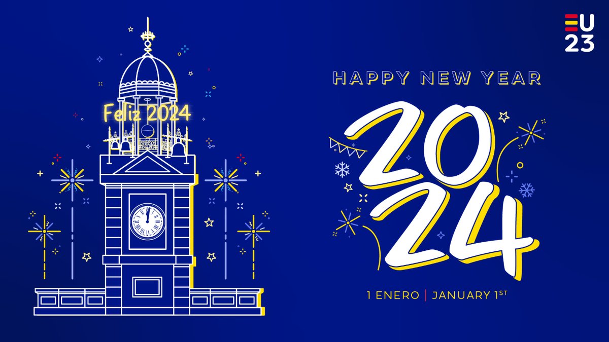 🎉 ¡La Presidencia española del Consejo de la UE os desea un feliz 2024!

✨ eu2023.es ✨

#EU2023ES
