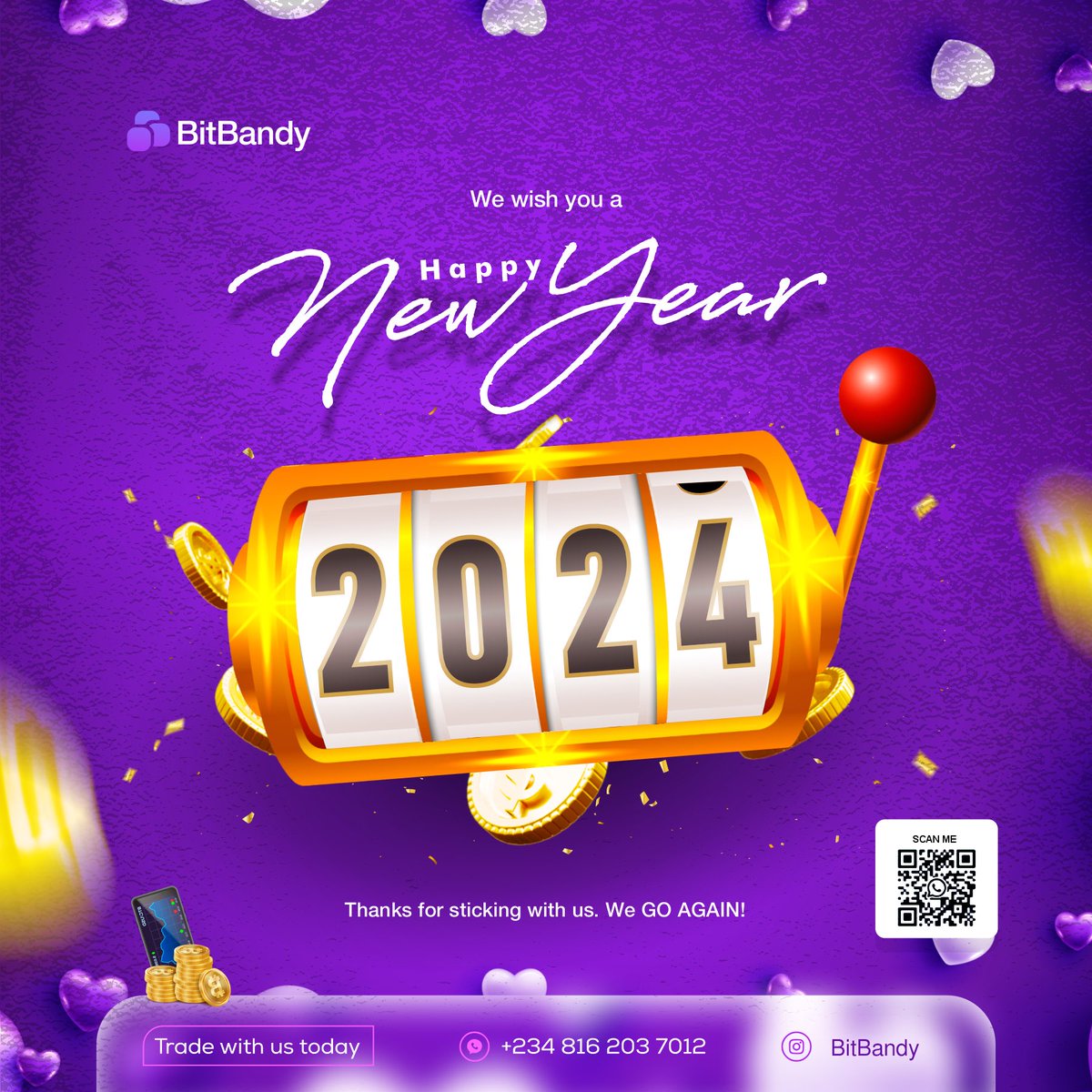 BitBandy's tweet photo. Let’s welcome the New Year with open arms, embracing the endless possibilities and exciting advancements in the crypto space. 🚀💰
#HappyNewYear2024
#bitbandy 
#cryptocommunity https://t.co/qptK7NBKi0