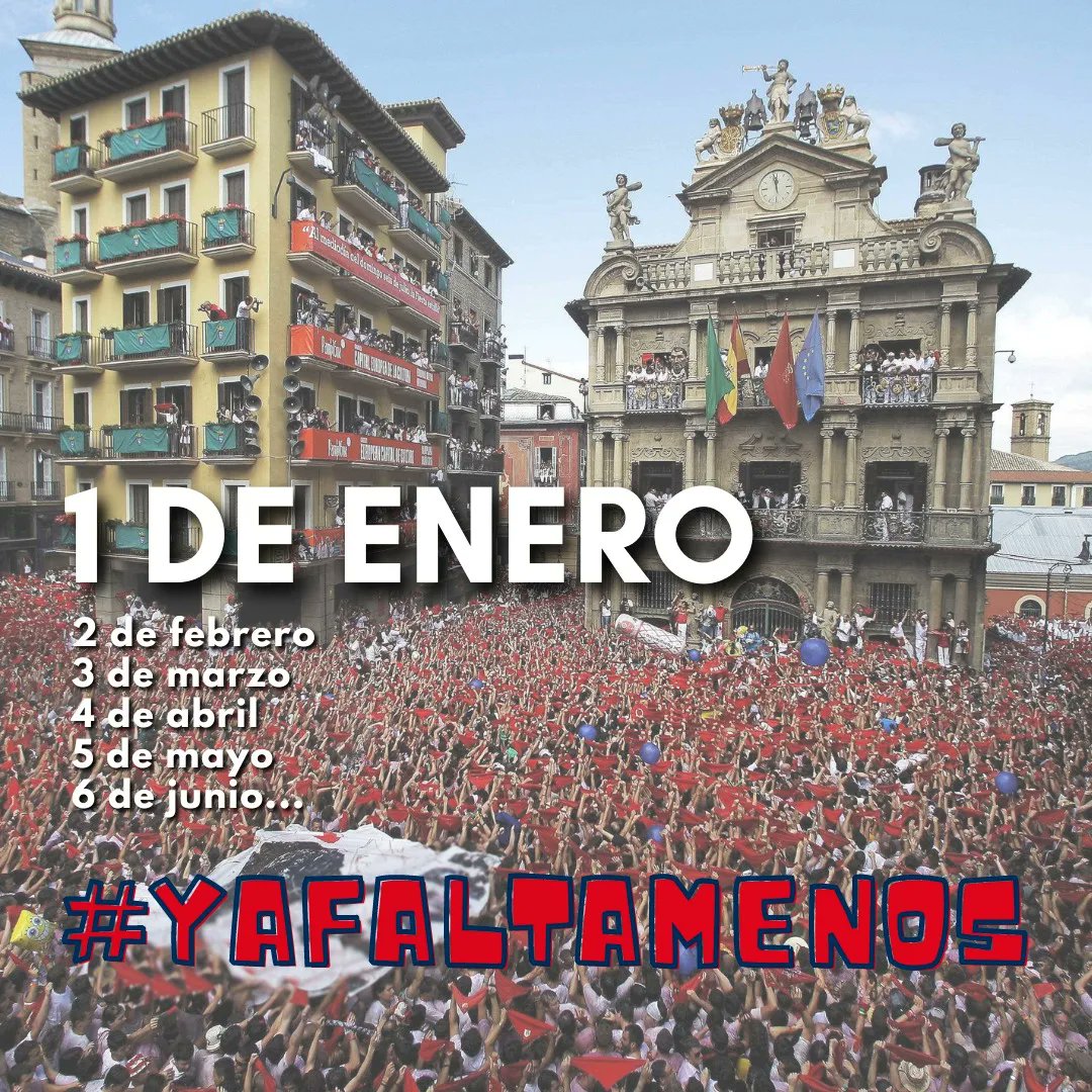 VivirPamplona's tweet photo. Que sí, que feliz año y esas cosas, pero vayamos a lo importante:

🔻 ¡SUBIMOS EL PRIMER PELDAÑO DE LA ESCALERICA DE SAN FERMÍN! https://t.co/VxfJUc2mEG