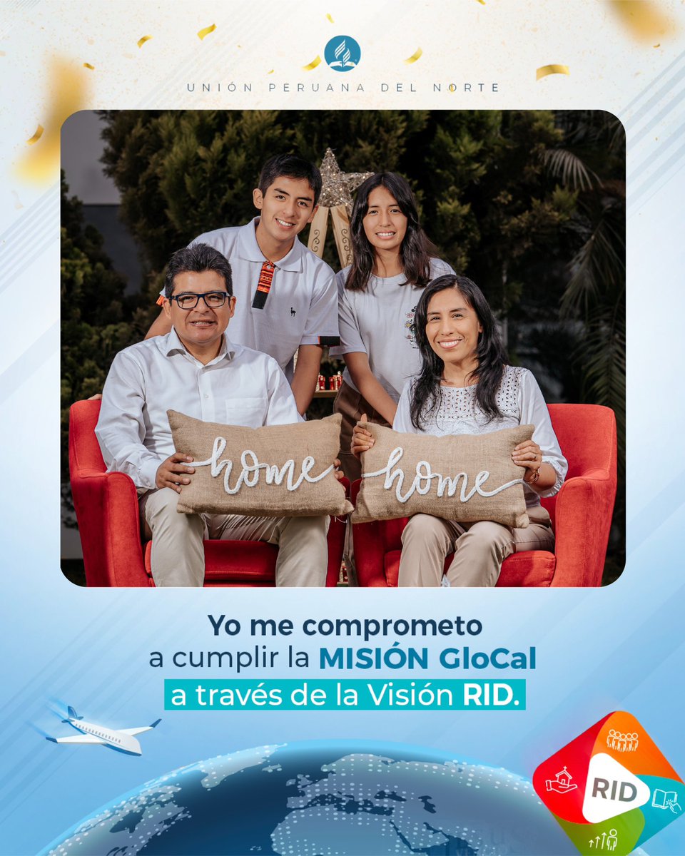 En este nuevo año 2024, mi familia y yo estamos comprometidos con la Visión RID y la Misión GloCal. Juntos, reavivaremos nuestra vida espiritual, nos involucraremos en la misión y nos dedicaremos a hacer discípulos. #RID #ÉnfasisMisioneros #MisiónGloCal
