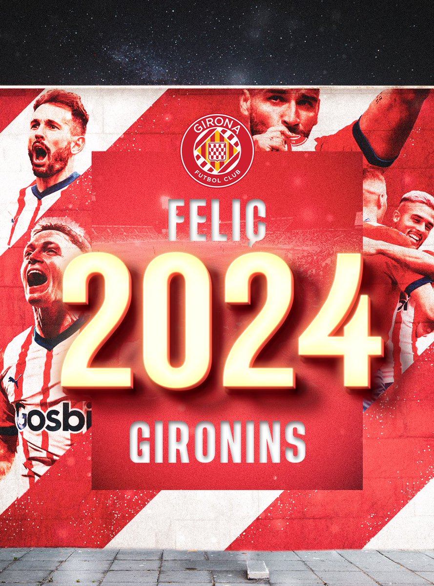 GironaFC's tweet photo. 🥳🍾🥂🎉
Feliç any blanc-i-vermell!
¡Feliz año nuevo!
Happy New Year! https://t.co/dxgd9eWqka