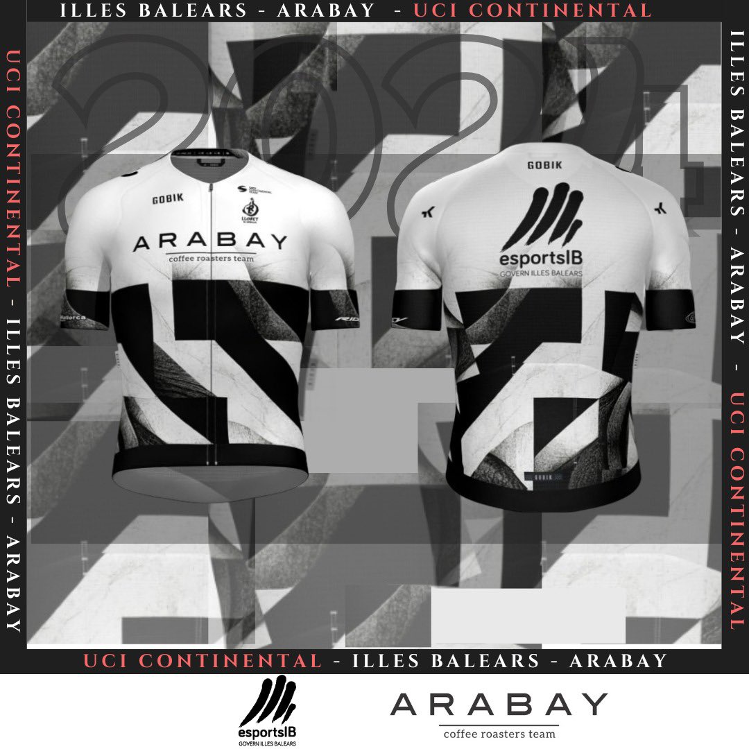 El Illes Balears - Arabay estrena nueva equipación de la mano de Gobik ⚪️⚫️ 👉🏻 Damos comienzo a la nueva temporada con mucha ilusión y ganas de realizar nuestro estreno en UCI Continental con este maillot 🤩 ¡Por un 2024 lleno de éxitos que podamos celebrar todos juntos!