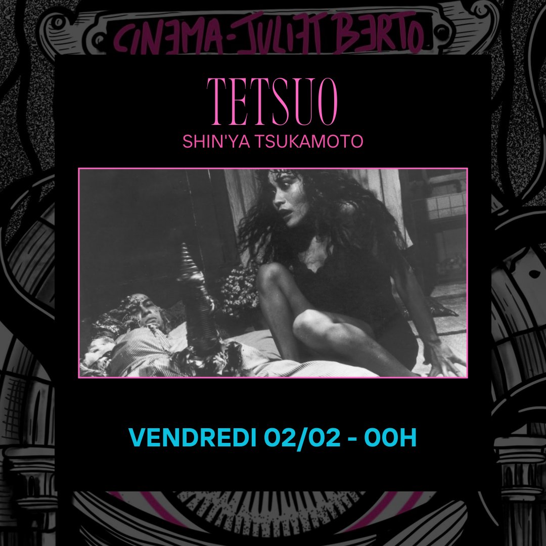 🥂Maudite année 2024 !

CINÉMA JULIET BERTO 02/02 à MINUIT

TETSUO
Un film de Shin'ya Tsukamoto
Japon / 1989 / 1h07

En partenariat avec <a href="/cinemathequeG/">CinémathèqueGrenoble</a> et <a href="/TerritoireSci/">Territoire de sciences</a> 
Merci <a href="/CarlottaFilms/">Carlotta Films</a> !