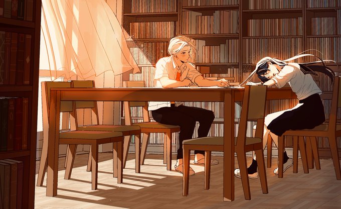 「1boy library」 illustration images(Latest)