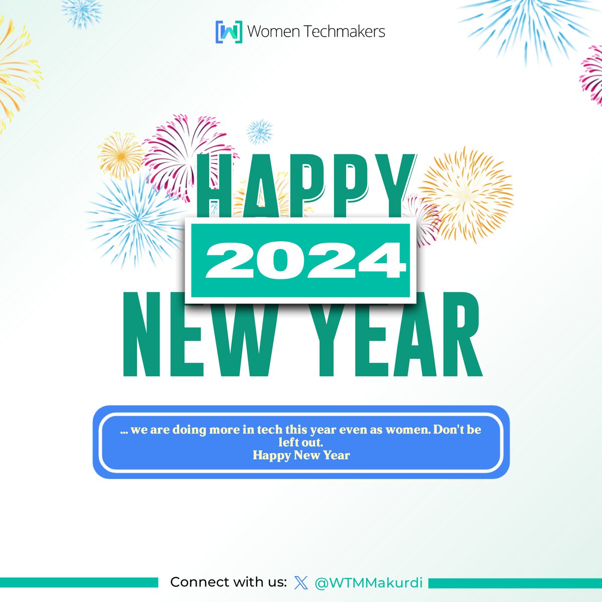 Welcome  officially to 2024...
Cheers🥂 to consistency and growth, to big wins and bigger wins.🏆, to life and good health...Happy New year🎉🎉

<a href="/GDGMakurdi/">GDG Makurdi</a>  <a href="/WomenTechmakers/">Women Techmakers</a>  #HappyNewYear