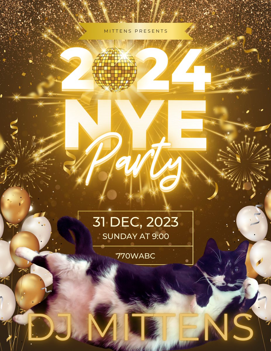 Join me &amp; <a href="/CurtisSliwa/">Curtis Sliwa</a> at 9pm on 770am WABC for our annual #NewYearsEve extravaganza!  Get ready for 2024 in #NYC with some great convo &amp; great music 👌 

#NewYear2024