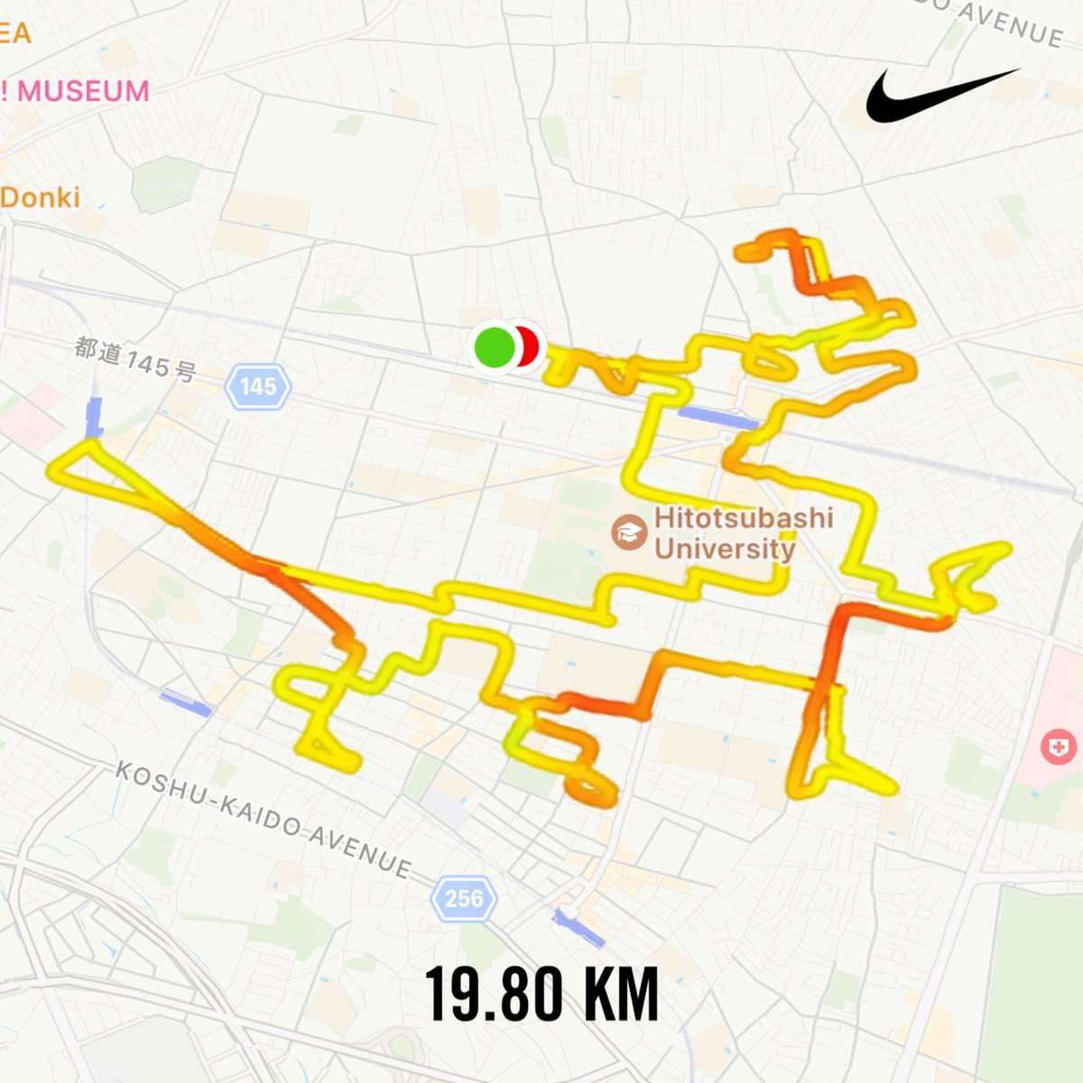 I ran 19.8km with Nike Run Club. #JustDoIt
