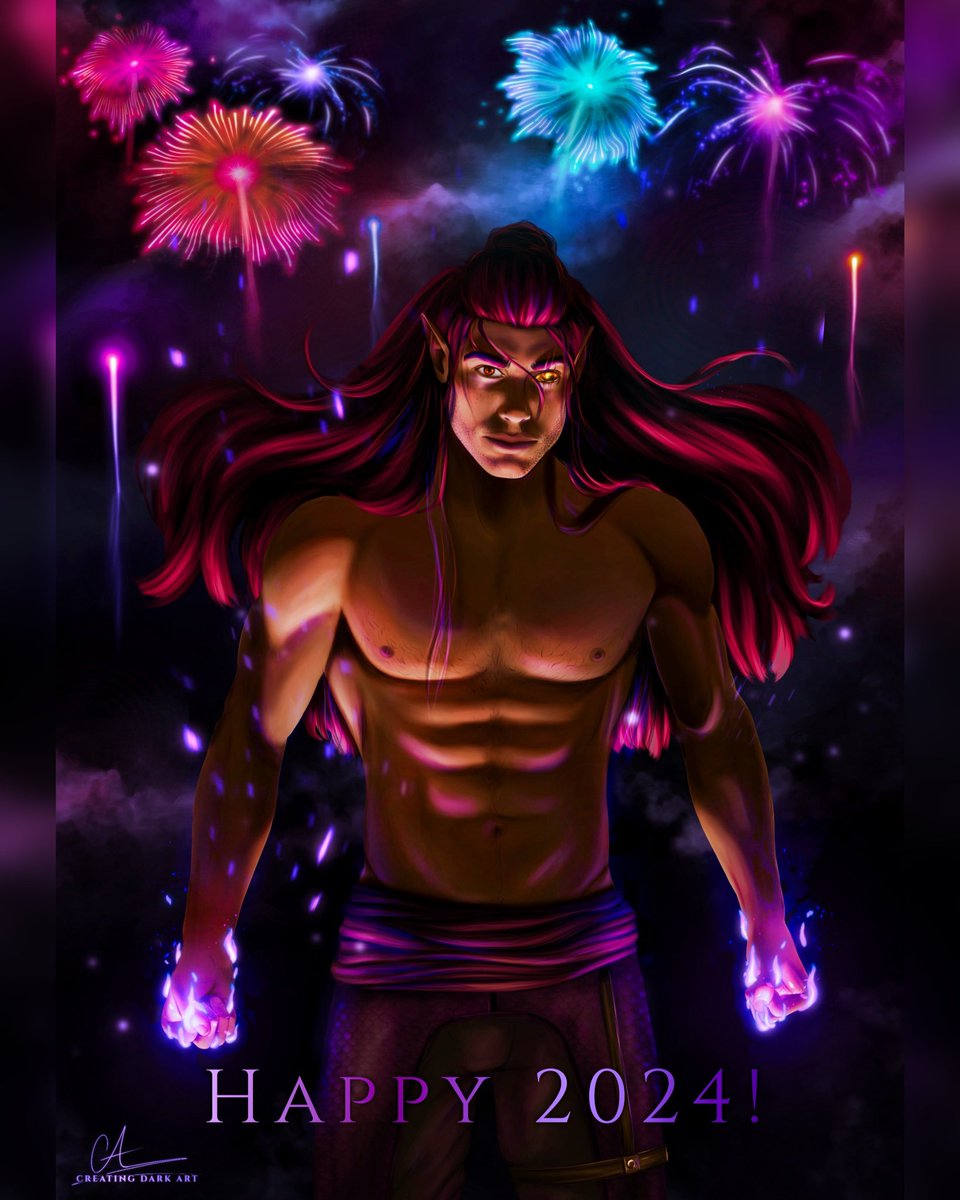 creatingdarkart's tweet photo. 🥂🎆 Happy New Year! 🎆🥂
It’s midnight for me, so I wish you all a happy new year! May 2024 be your best year yet! Lots of love, Caitlin 💜 #HappyNewYear https://t.co/38y6JfkeYG