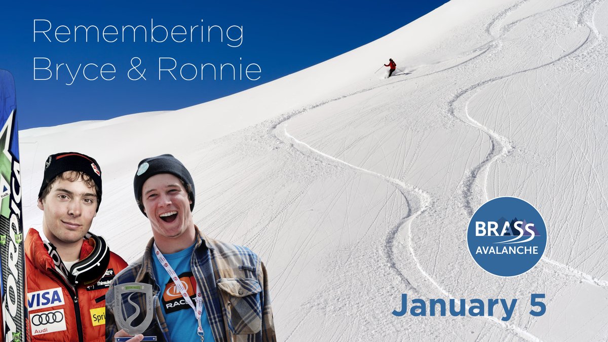 brassavalanche's tweet photo. Happy New Year from @brassavalanche -- remembering Bryce &amp; Ronnie on Friday, Jan. 5. Please pledge your support.
https://t.co/jD33AV8ZuT

#avalanchesafety https://t.co/UAeCxyUeD6