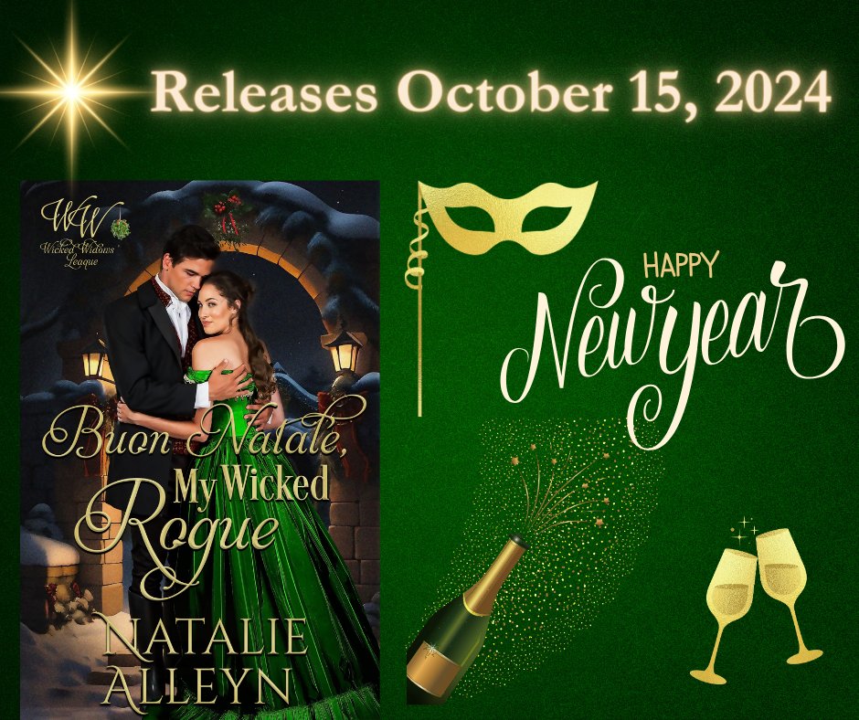 💚Available for Pre-Order
Buon Natale, My Wicked Rogue: A Steamy Regency Romance by Natalie Alleyn 
Her sinfully seductive rogue is not what he seems. #HistRom #HistoricalRomance #IARTG #BookBoost #RegencyRomance #HappyNewYear #HappyNewYear2024
