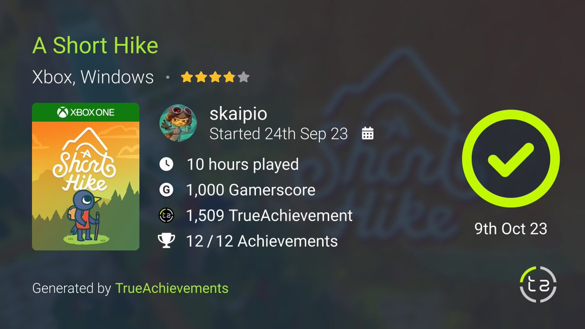 skaipio's tweet photo. #Xbox #AShortHike #Indiegame https://t.co/7iGj4jWViV