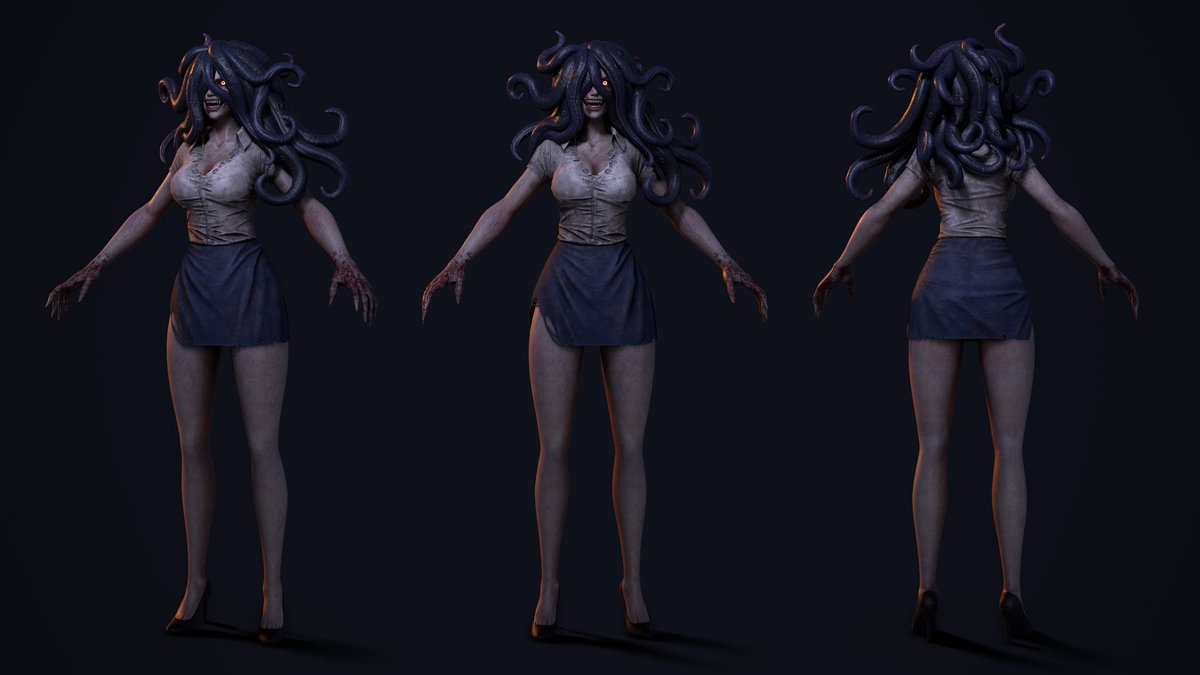 DarkDNews's tweet image. #MonstersandMortals News:
The full models for every character in #TheComa DLC have been shown off. 2024 will supposedly house environmental screenshots and the crossover itself.
#darkdeception