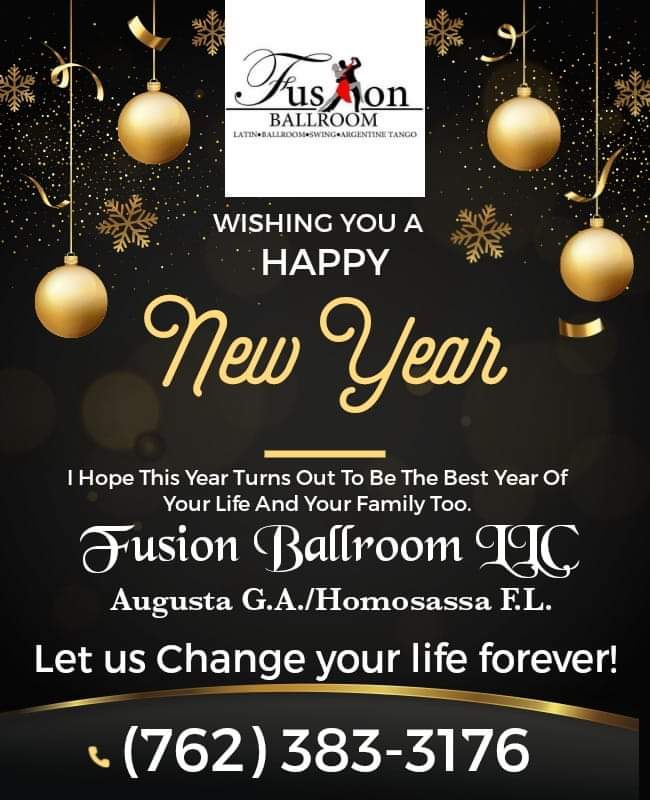 FusionBallroom's tweet photo. Happy New Year!

We wish all of you a Happy, Healthy, and Prosperous New Year. Please enjoy this Day with all your love ones. Thank you for all your love and support!

Blessings, 
Fusion Ballroom LLC https://t.co/rpLE4JDxJJ