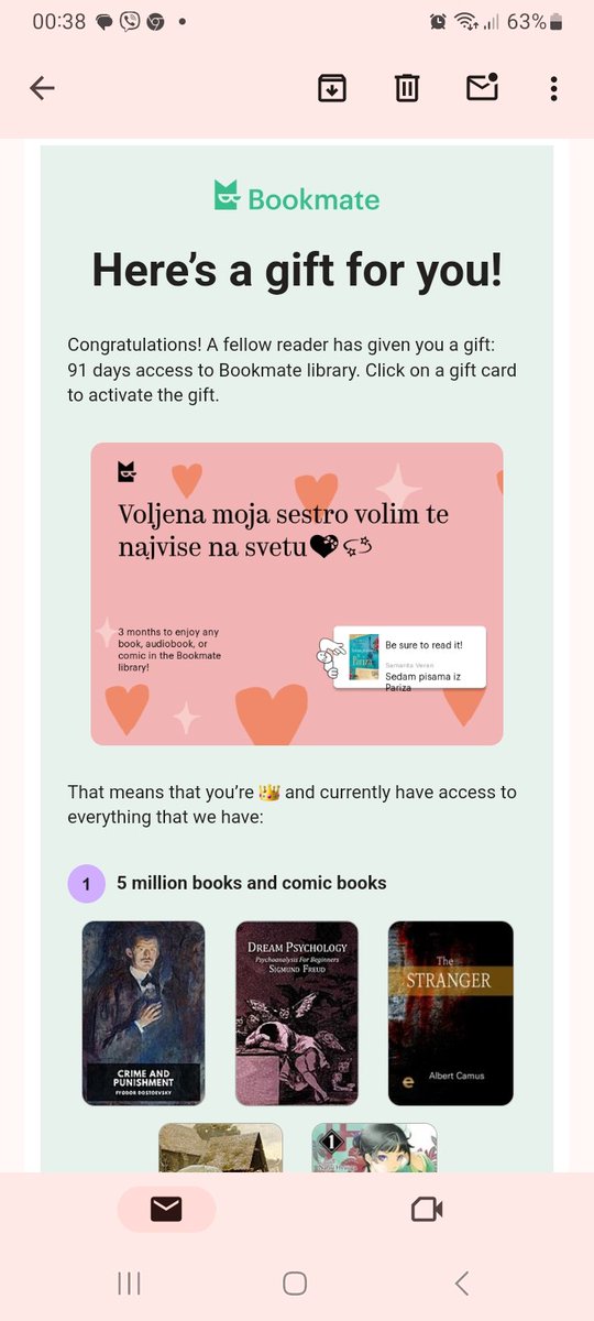 miloslavljevic's tweet photo. Najlepsi poklon
#sestra
#bookmate https://t.co/PX7Xfud86j