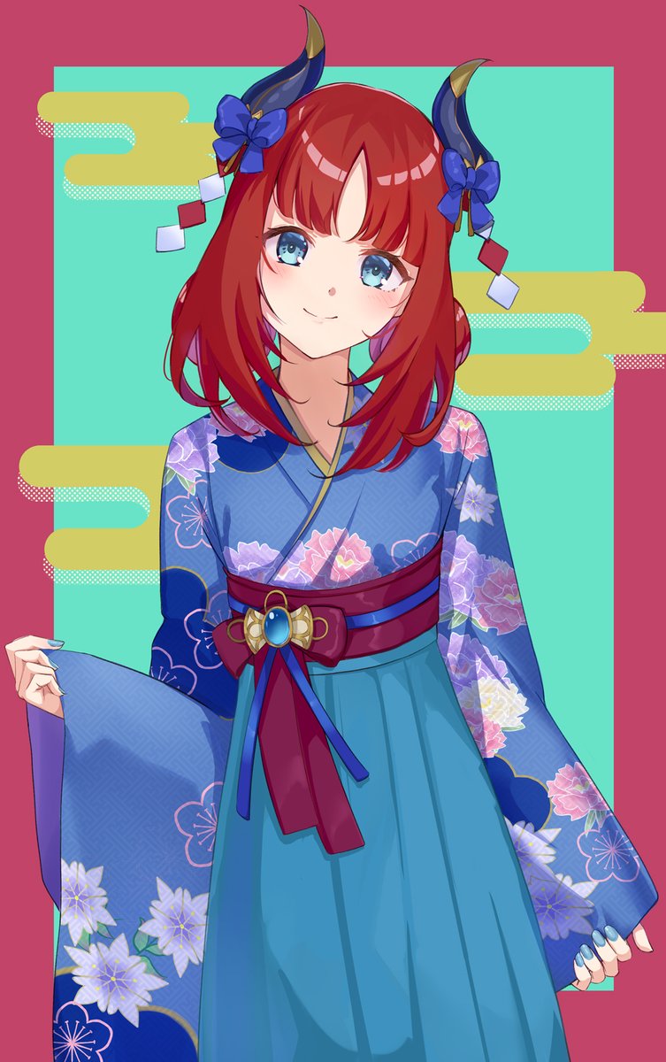 ニィロウ「着物ニィロウと着物綾華 イベントで特典ファイルになったイラストです! #原神 #」|せつ / お仕事募集中のイラスト