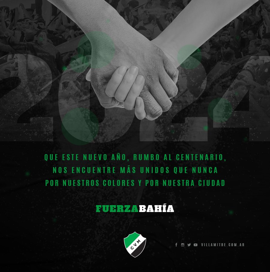 💚🤍🖤 En el año de nuestro centenario, más que nunca, todos unidos.

¡FELIZ 2024! 💫

#ElClubDeLaCiudad 🇦🇪